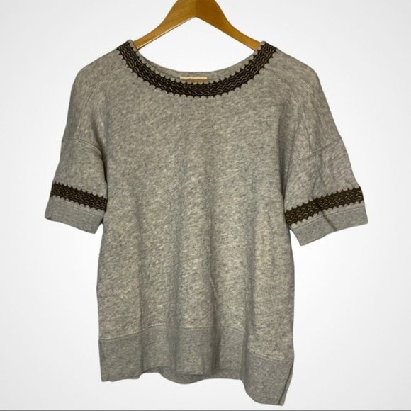 Madewell Crosswave Embroidered Grey Sweatshirt womens size small - Picture 3 of 9